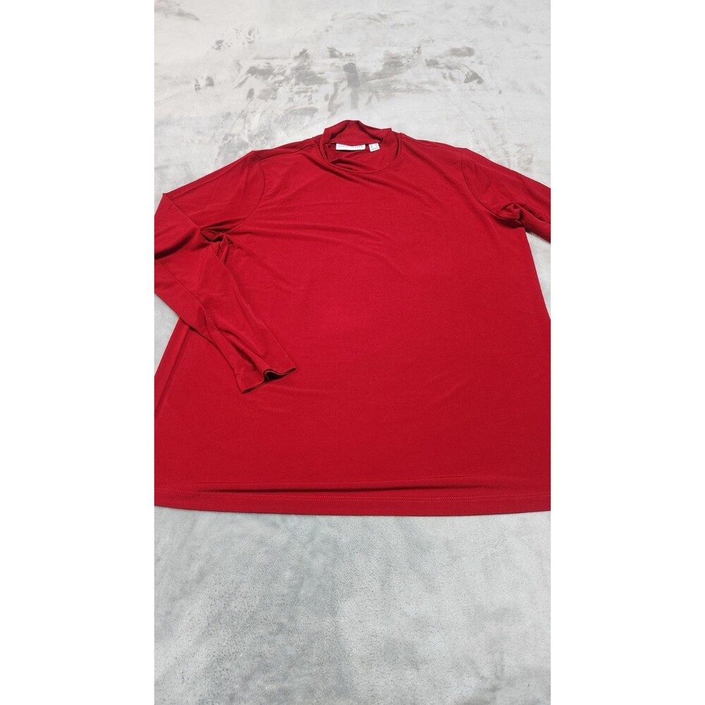 Susan Graver Red Medium Long Sleeve‎ Butterknit Shirt NWOT